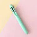 Kawaii 6-in-1 retractable multi-color ballpoint pen for students in mint green finish - 0.5mm / Green