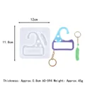 DIY resin mold set for making contactless elevator button pushers and keychains - 60-594 (Feather Shape Style)