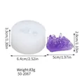 Moule en silicone DIY pour créer des grappes de cristaux, poids 83g et dimensions - Style de cluster de cristal violet (50-2067-D) / 6.4x3.3cm