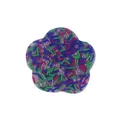 Flower shaped skin picking fidget toy filled with colorful beads and tubes for sensory stress relief - Flower Shape Bead Picking Toy (JY-09E) / Blue Green Rose Mix