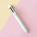 Elegant 6-color multi-function retractable ballpoint pen with sleek white barrel - 0.5mm / White
