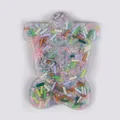 Decompression silicone skin picking fidget toy filled with colorful beads and tubes - Gingerbread Man Shape (JY-34H)