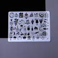 DIY plastic painting stencil featuring various food and beverage icons for drawing - Food Theme