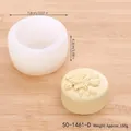 Round silicone mold for DIY flower and portrait relief soap candle making - Portrait Profile Relief (50-1461-D) / White