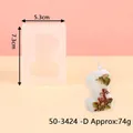 Silicone mold for number 1 candle with cartoon deer design, weight approx 74g - Number 1 (50-3424-D) / 7.3x5.3cm / White