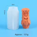 Geometrische Silikonform für Waben-Zylinderkerzen und Gips mit 10,3 cm Höhe - Geometrische Facetten (50-3237-D) / Höhe 10,3cm Breite 6cm