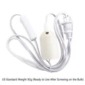 White US standard power cord with E27 light socket and switch for DIY resin lamps - US Plug Power Cord Base