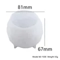 Detaillierte kugelförmige Silikonform für DIY-Kerzenhalter mit 81mm Breite und 67mm Höhe - Modell 60-1036 (Mittel)