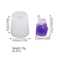 Moule en silicone pour cristal DIY avec ornement en résine violette et dimensions précises - Style de cluster de cristal dégradé violet (50-2071-D) / 4.5x5cm