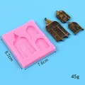 Molde silicona vintage jaula de pájaros para decoración de pasteles DIY, 8.7x7.6cm dim - Estilo Jaula de Pájaros (50-674-A)