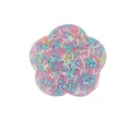 Flower shaped silicone skin picking fidget toy with colorful beads for sensory relief - Five-Petal Flower Shape (JY-09D) / Blue, White, Pink and Yellow Mix