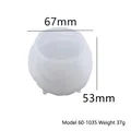 Detailansicht der kugelförmigen Silikonharzform mit 67 mm Durchmesser und 53 mm Höhe - Wasserwellentextur-Form / Modell 60-1035 (Klein)