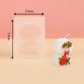 Silicone mold for making number 2 birthday candle with a cute fox and leaf design - Number 2 (50-3425-D) / 7.5x5.5cm / White