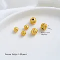 Χρυσές χάλκινες χάντρες 24K με floral μοτίβα για την κατασκευή χειροποίητων κοσμημάτων - Μεγάλη Χάντρα Διαχωριστικό Σύννεφο Τύχης (Z572-22)