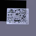 DIY Christmas themed plastic hollow painting stencil featuring Santa and snowflakes - Santa Claus