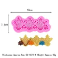 Stampo in silicone con motivo a corona retrò per decorazione torte, dimensioni 18x7,5 cm - Texture Corona di Pizzo (50-1872-A) / 50-1872-A / Rosa
