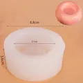 Vue détaillée montrant les dimensions du moule en silicone pour pots de succulentes et DIY - Style de Jardinière Ronde (50-1739-D) / Blanc