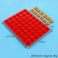 Professional red 48-cavity silicone donut mold for mini cakes and baking treats 19.7cm - 48-Cavity Donut Mold (J2401010) / Red
