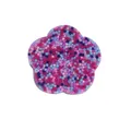 Colorful flower-shaped silicone pick pad sensory fidget toy with pink and blue beads. - Five-Petal Flower Shape (JY-09C) / Pink Purple Blue Mixed