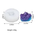 Moule en silicone pour moulage de résine de cristal DIY avec mesures précises - Style de Cluster de Cristal (50-2076-D) / 50-2076-D / Blanc Translucide