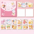 3D food sticker cards kit for kids DIY craft 12 sets - Food Series / 12 Stickers/12 Blank Cards/256 Foam Dots