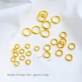 18K gold plated 8mm smooth closed round rings for DIY jewelry making and craft accessories - Closed Jump Ring (Q86-2) / Medium 8mm (10 Pieces/Pack) / 18K Gold