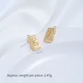 Exquisite 14K gold plated suitcase pendant charm for DIY jewelry making accessories - Bow Makeup Bag Pendant (G981-1) / 1 Piece / Gold