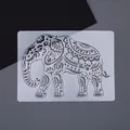 Creative mandala elephant painting template stencil for DIY art crafts and scrapbooking - Elephant (5)