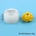 Detailed view of DIY flower silicone mold with dimensions 5.5cm width and 3cm height - Stereoscopic Succulent Style (50-3353-D) / 50-3353-D