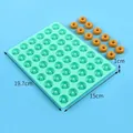 Teal silicone mini donut mold, size 19.7x15x1cm, approx 60g weight - 48-Cavity Donut Mold (J2401010) / Green