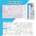 3m long children's graffiti coloring scroll with animal series patterns - Forest Carnival