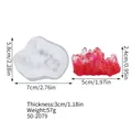 Moule professionnel en silicone blanc pour la fabrication de cristaux et de résine - Style de Cluster Cristallin (50-2079-D) / 50-2079-D / Blanc Translucide