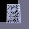 Christmas theme hollow DIY painting stencil with Merry Christmas lettering for crafts - Christmas Wreath Theme