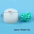 3D succulent silicone mold for DIY candle and soap making, size 5.3x2.9cm approx - Stereoscopic Succulent Style (50-3354-D) / 50-3354-D