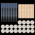 Kit completo de herramientas para resina DIY con pipetas, palitos y dedales. - Juego de Pipetas Palitos Dediles (PA092)