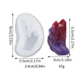 Moule en silicone pour cristal DIY avec dimensions détaillées et spécification de 8 cm - Style de Minerai Angulaire (50-2078-D) / 50-2078-D / Blanc Translucide