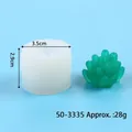 3D succulent silicone mold for DIY candles and soaps, 3.5x2.9cm size, approx 28g - Succulent Cluster Mold (50-3335-D) / 50-3335-D / Translucent