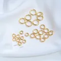 Small 18K gold plated copper closed jump rings 6mm for DIY jewelry making parts - Closed Jump Ring (Q86-4) / Small 6mm (10 Pieces/Pack) / 14K Gold