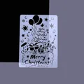 Reusable Christmas theme plastic stencil for DIY drawing and various holiday painting crafts - Christmas Gift Theme Style
