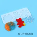 Moule en silicone DIY pour pendentifs en résine, formes d'ours, citrouille et flocon - Style Citrouille Ours Flocon (60-1410)