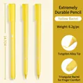 Yellow everlasting pencil with tungsten alloy nib and triangular ergonomic barrel - Yellow / HB