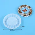 Moule en silicone DIY pour sous-verres en résine, design bulles, diamètre 13,5 cm - Grand Moule Dessous de Verre à Bulles (60-1263)