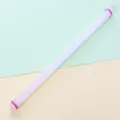 White non-stick PP rolling pin with pink guide rings for fondant and pastry dough - With Thickness Adjustment Rings / 50x2.5cm