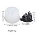 Moule en silicone pour cristaux DIY en résine avec dimensions détaillées - Style de Cristal à Base Ronde (50-2074-D) / 50-2074-D / Blanc Translucide