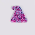 Pink Christmas hat skin picking fidget toy with colorful beads for sensory relief - Christmas Hat Style (JY-32C)