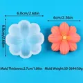 Flower silicone mold for cherry blossom candle making and mooncake baking with dimensions - Petal Style (50-3644-D) / 6.8x6.8x2.7cm