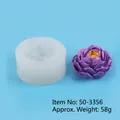 3D succulent silicone mold for DIY candle and soap making with flower shape details - Stereoscopic Succulent Style (50-3356-D) / 50-3356-D