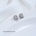Hochglanzpolierte Edelstahl Buchstabe E Perle für DIY Armbandherstellung, 7x5mm - Buchstabe E (H79-E) / 1 Stück / Stahlfarbe