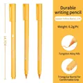 Everlasting golden yellow pencil with tungsten alloy tip and triangular barrel design - Gold Yellow / HB