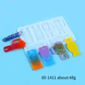Moule en silicone DIY pour étiquettes de paille et pendentifs de sac en résine - Style Étiquette Gobelet Bonbon Géométrique (60-1411)